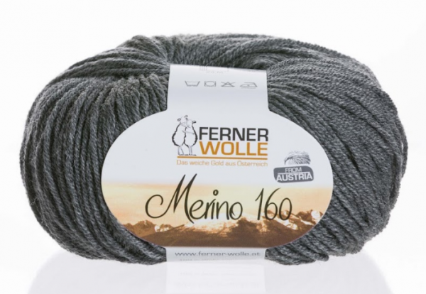 Ferner Wolle "Merino 160" dunkelgrau