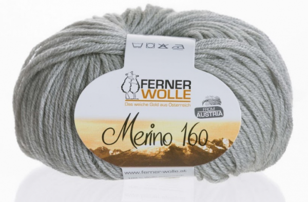 Ferner Wolle "Merino 160" hellgrau